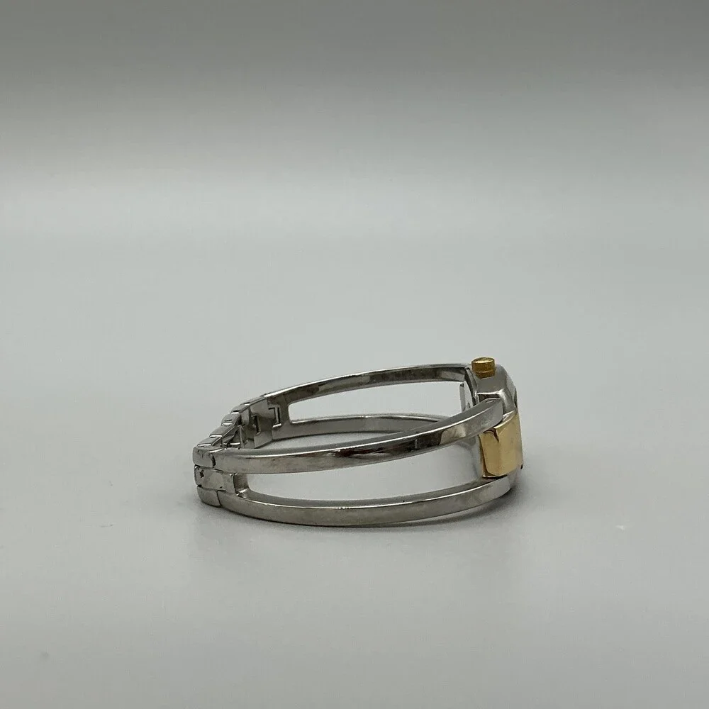 Bulova Womens Watch 17mm Two Tone Bangle Stainless Steel 98T81 New Battery 5.75
